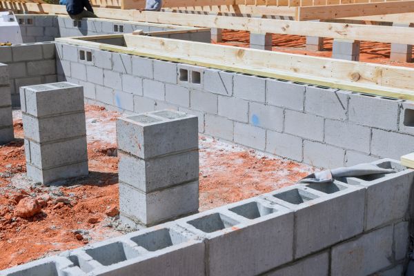 Cement Block Installation in Evergreen